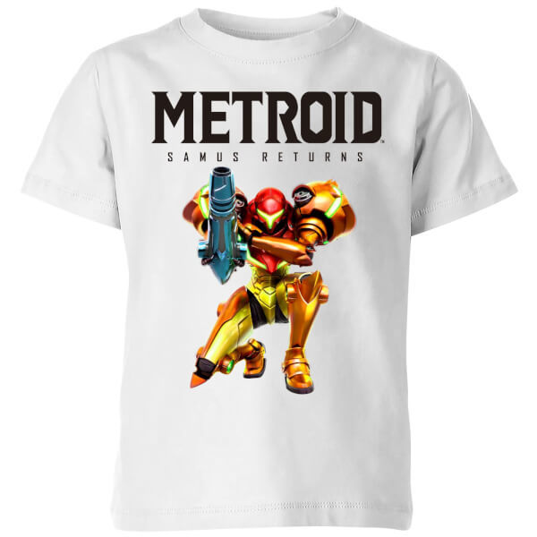 Nintendo Metroid Samus Returns Colour Kids' T-Shirt - White - 3-4 Years image