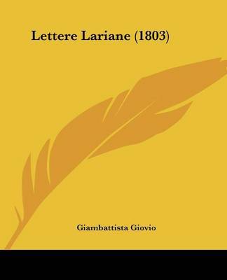 Lettere Lariane (1803) by Giambattista Giovio image