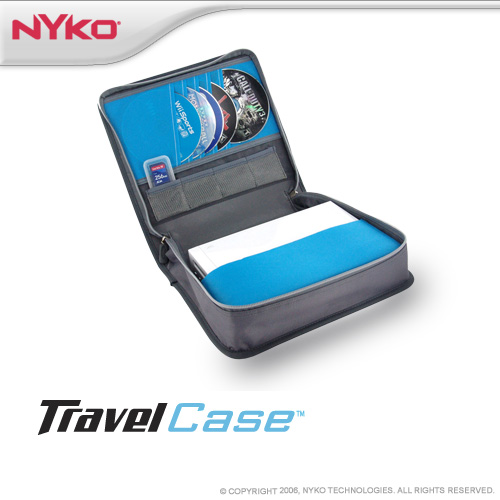 Nyko Travel Case - Silver & Light Blue for Nintendo Wii image