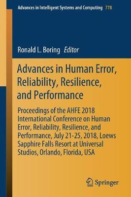 Advances in Human Error, Reliability, Resilience, and Performance image