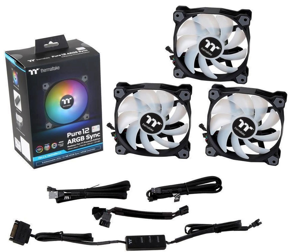 140mm Thermaltake Pure 14 ARGB Premium Edition 3 Fan Kit at Mighty Ape NZ
