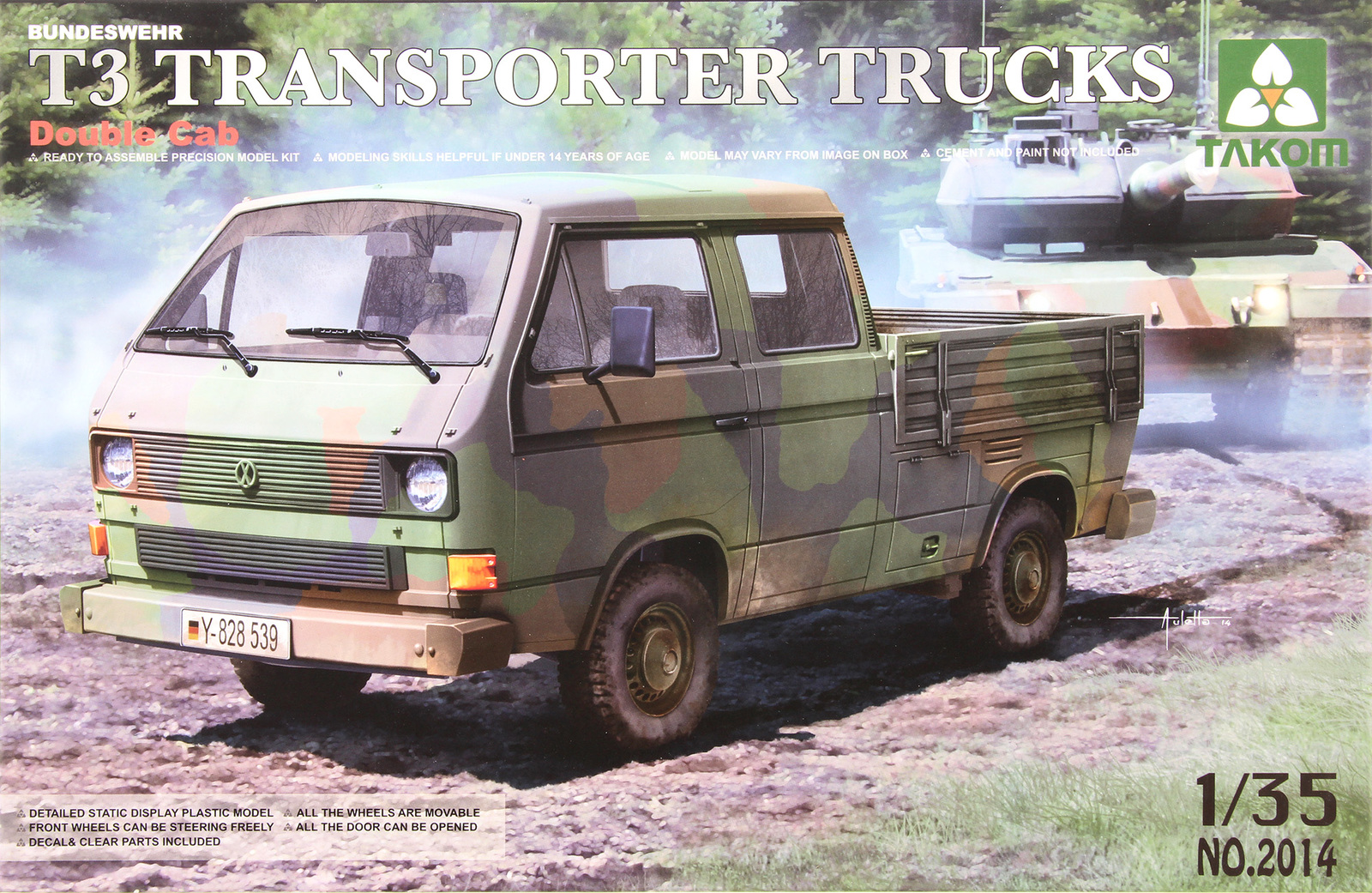 Takom: 1/35 T3 Transporter Truck (Double Cab) Model Kit image