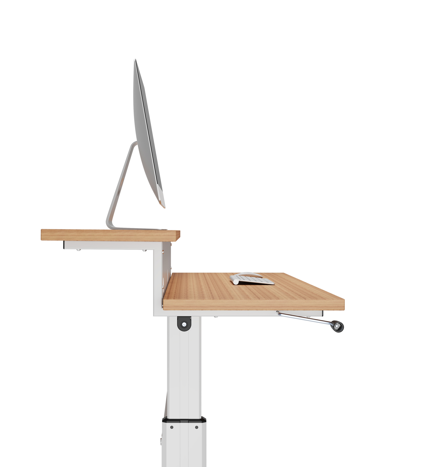 Buy Sit Stand Split Desk White/Oak ( 5 Year Warranty ) at Mighty Ape NZ