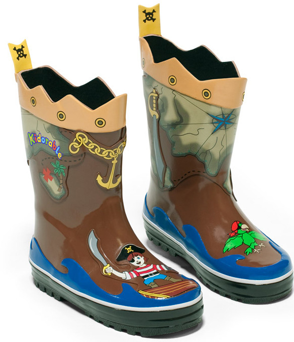 Kidorable Pirate Rain Boots (Size 11) Boy's at Mighty Ape NZ