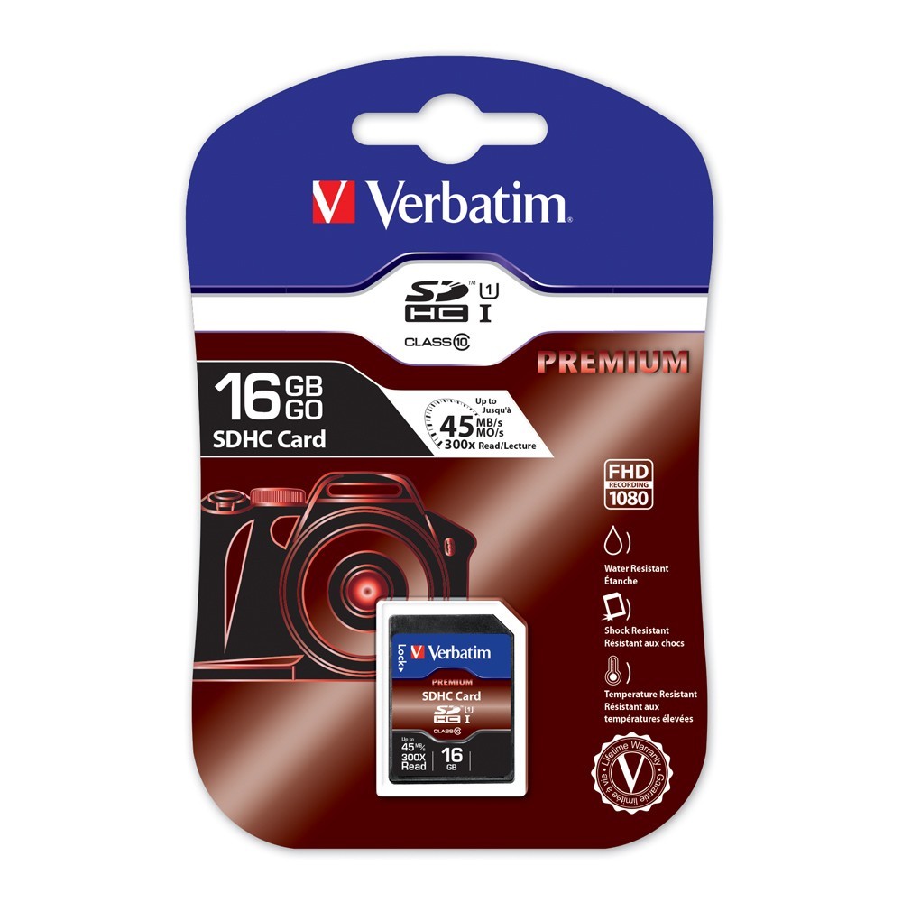 Verbatim SDHC Card - 16GB (Class 10) image