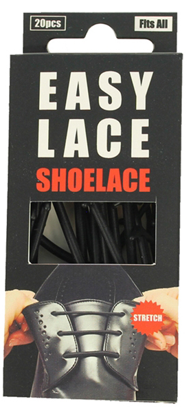 Easy Lace Round Shoelace - Black image