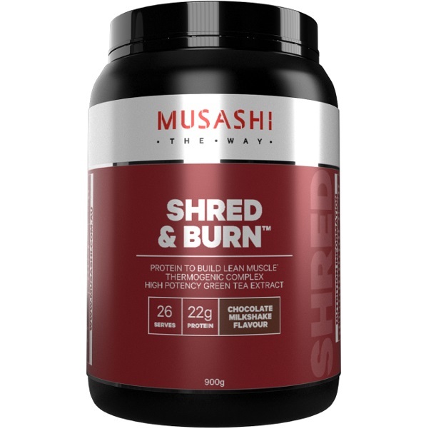 Musashi Shred & Burn Protein Powder - Chocolate Milkshake (900g) image