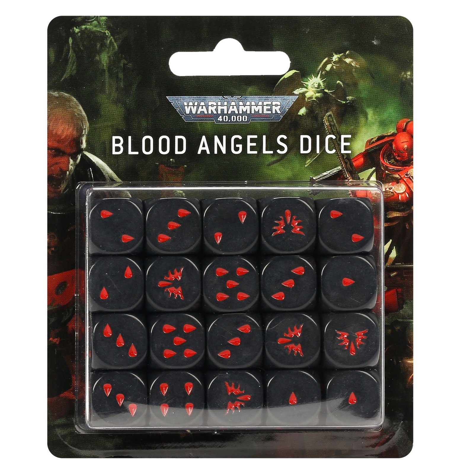 Warhammer 40,000 Blood Angels Dice Set at Mighty Ape NZ
