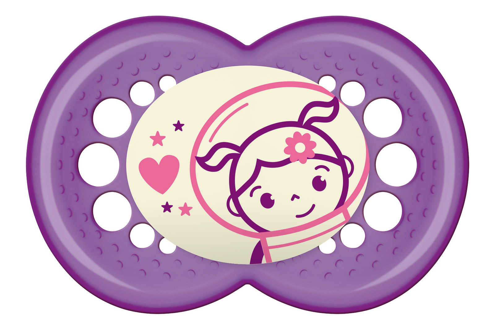 MAM Night Silicone Soother 4-24 Months - 2 Pack (Pink) image