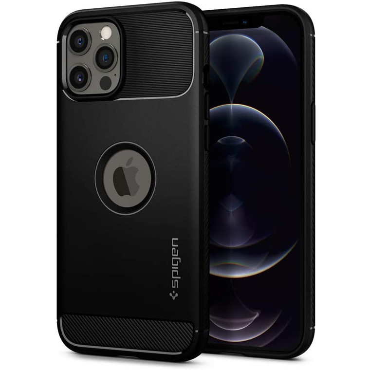 Spigen Rugged Armour iPhone 12 Pro Max Case (6.7") - Matte Black image