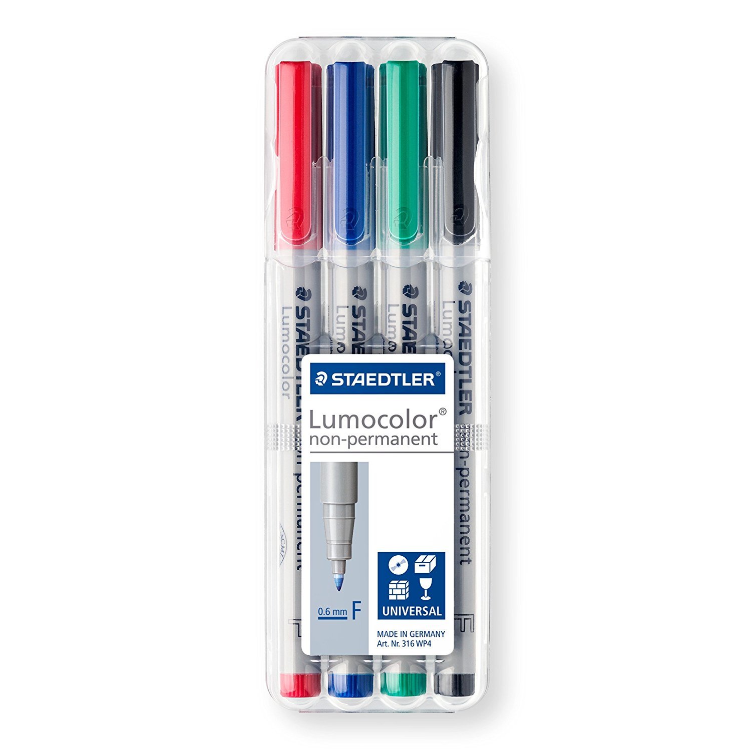 Staedtler: Lumocolor Non-Permanent Fine Tip Pens (Set of 4)