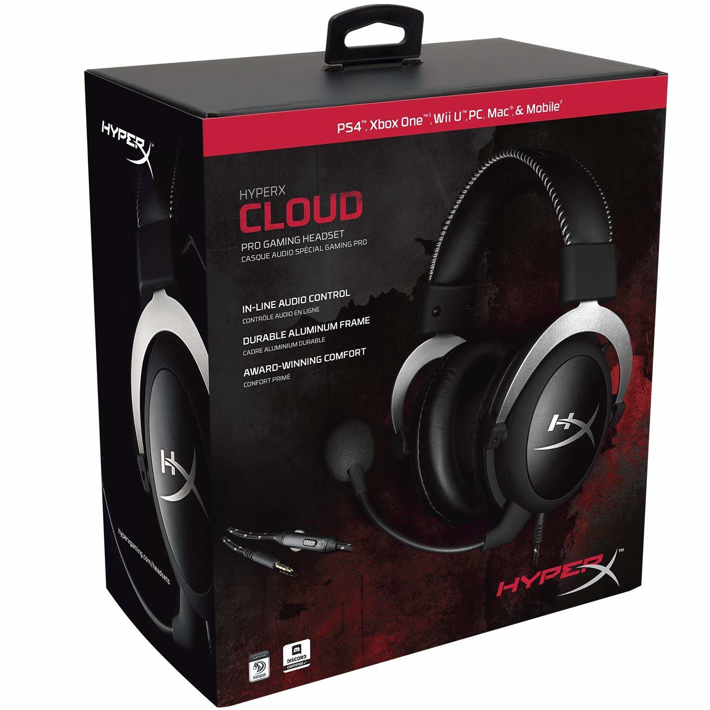 HyperX Cloud Pro Gaming Headset (Silver) on PC