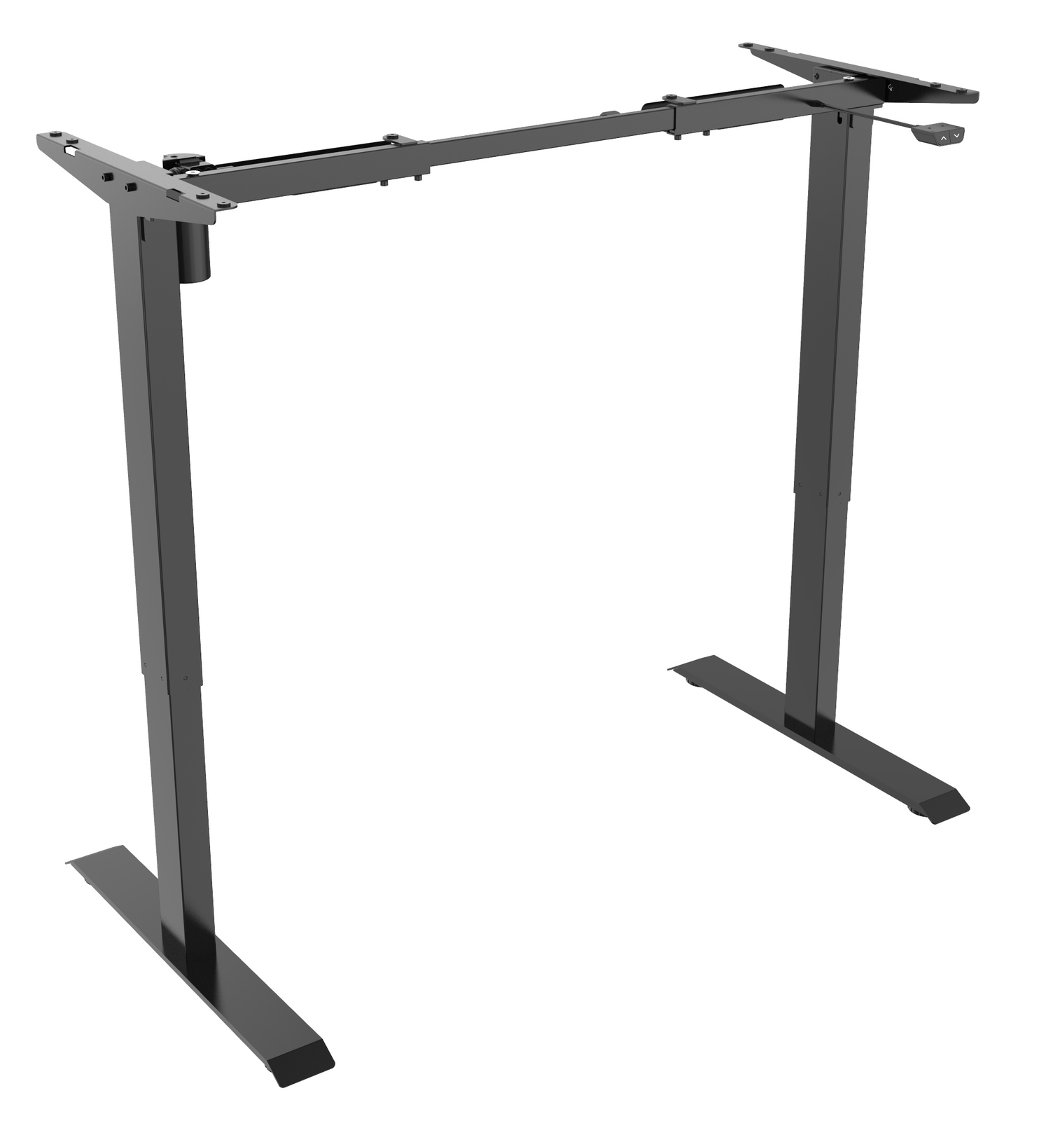 Gorilla Office: 2-Stage Motorised Height Adjustable Desk - Black/Black (1400 x 700mm)