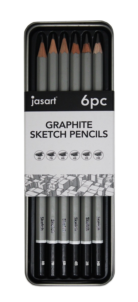 Jasart: Sketching Pencil - Tin of 6 image