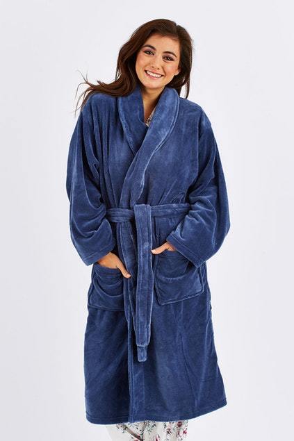 Denim Microplush Robe (Medium/Large)