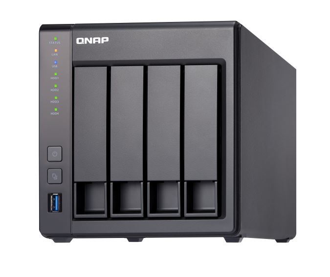 Qnap Ts-431X2-8G 4-Bay Nas (No Disk), Al314 Quad Core 1.7Ghz, 8Gb , Sata 6Gb/S, 1X 10Gbe Sfp+ Lan, 2X Gbe Lan image