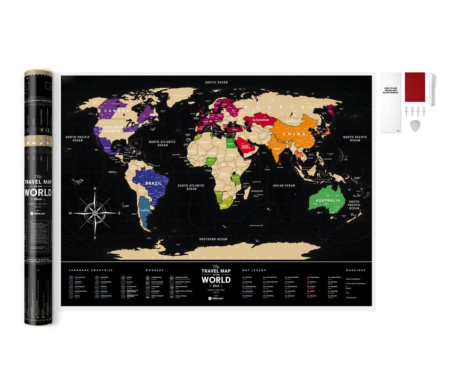 Scratch-off maps Travel Map Black World image