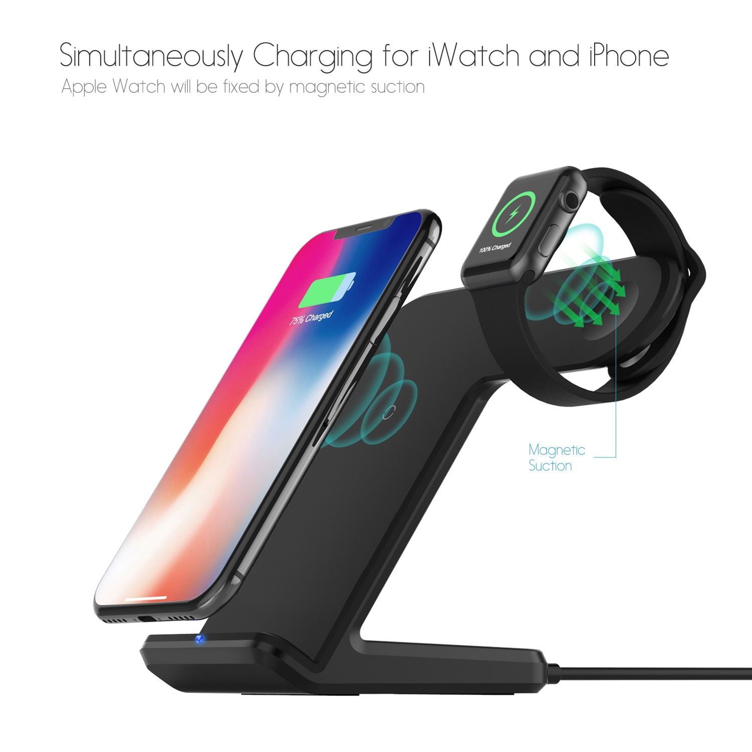 Ape Basics 2 in 1 wireless charging stand Pro image