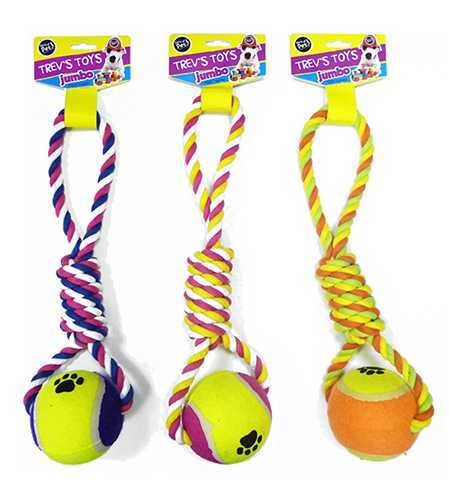 Jumbo Rope & Ball Dog Tug image