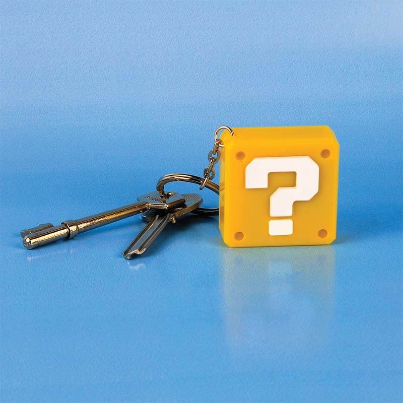 Super Mario Question Block Keyring Light image