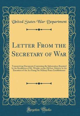 Letter from the Secretary of War by United States War Department image