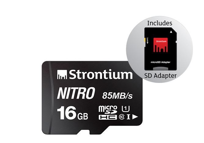 Strontium NITRO 16GB Micro SD With Adapter image