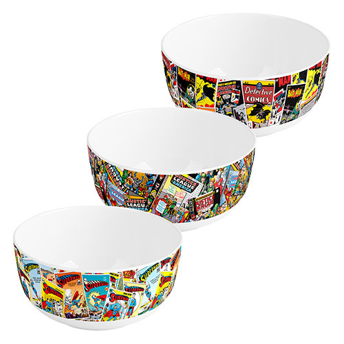 DC Comics: Retro Print Bowls (Set of 3)