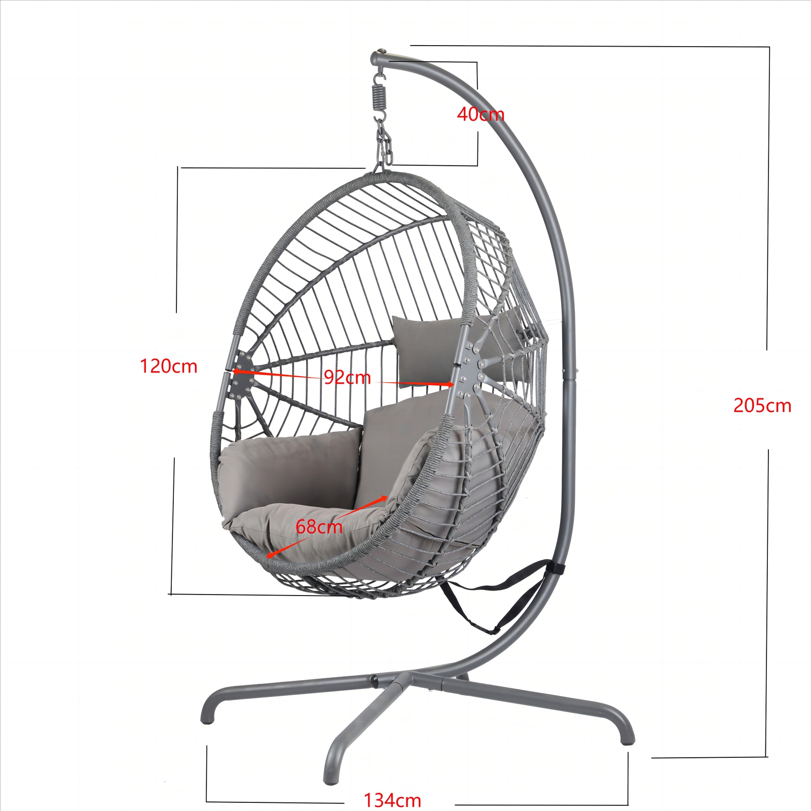 Buy Fraser Country PE Rattan Hanging Egg Chair at Mighty Ape NZ