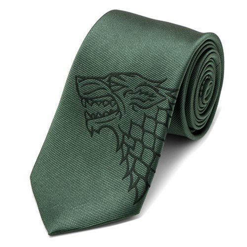 Game of Thrones Stark Direwolf Green Men's Tie image