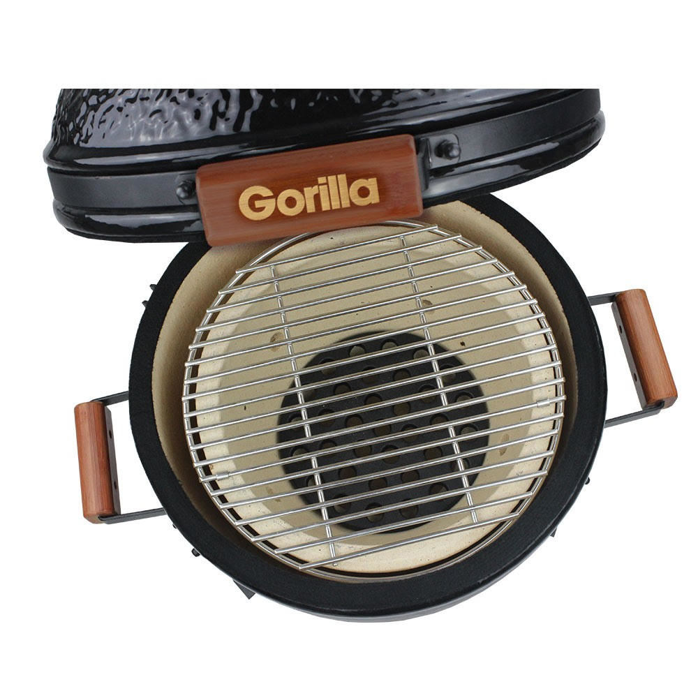 Gorilla Kamado Ceramic Portable Grill BBQ (Black) | 16" image