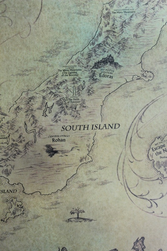 Lord of the Rings New Zealand Map of MiddleEarth by Weta at