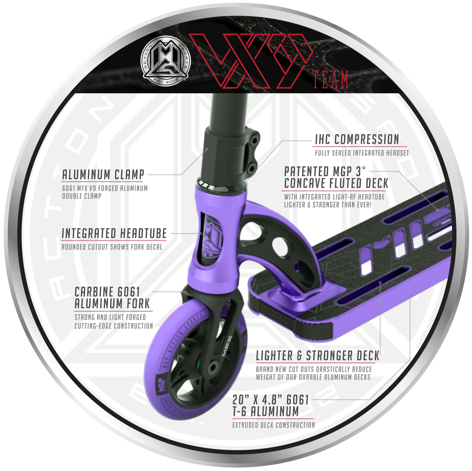 MADD Gear: VX9 Team Scooter - Purple image