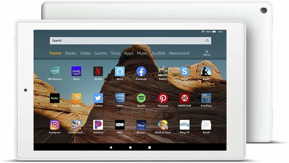 Amazon: Fire HD 10 Tablet (10.1" / 2019 Model / 32GB) - White image