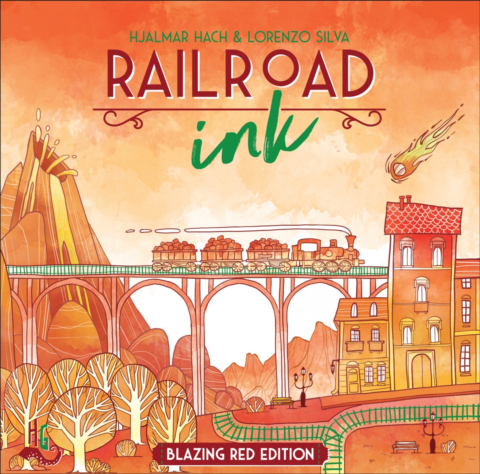 Railroad Ink: Blazing Red Edition - Board Game image