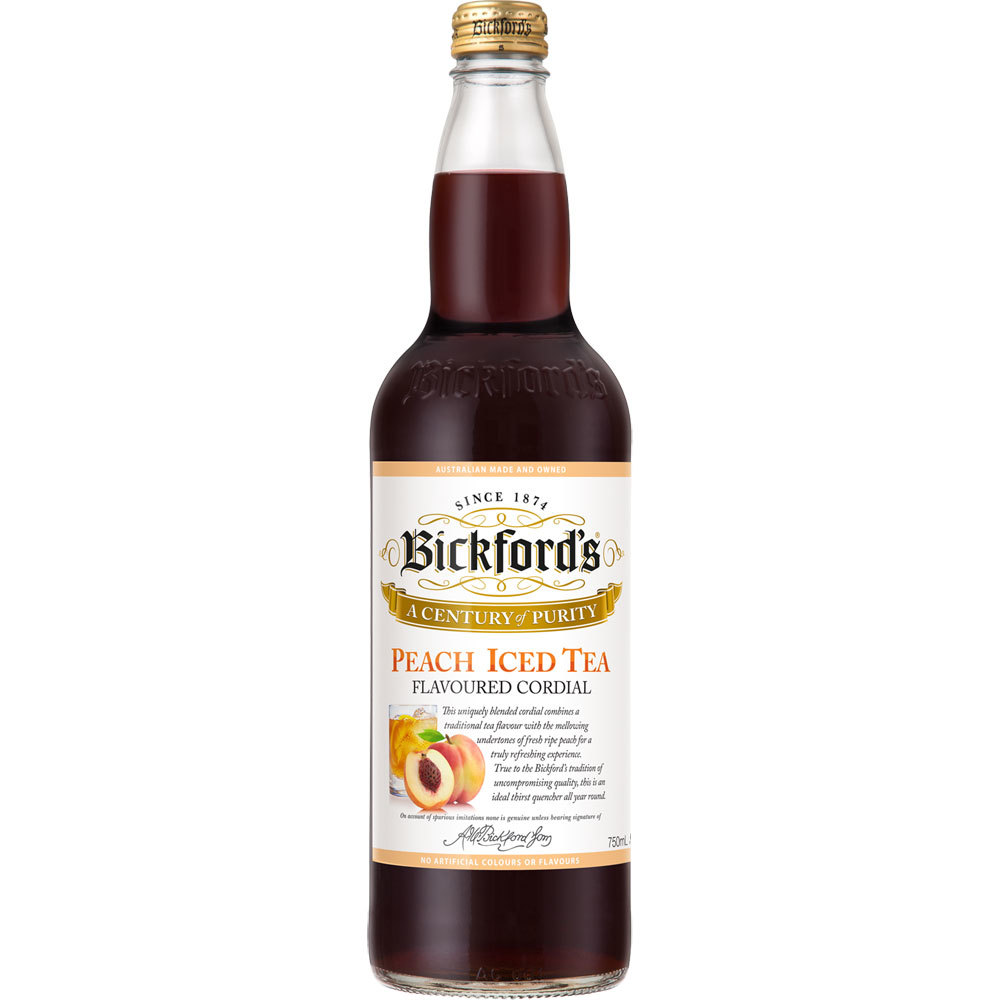 Bickfords Premium Cordial Peach Iced Tea at Mighty Ape NZ