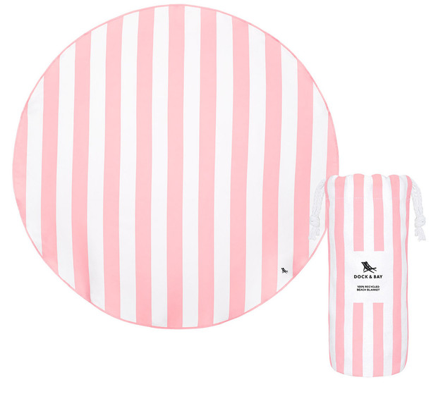 Dock & Bay Beach Towel Round Collection 100 Recycled Malibu Pink