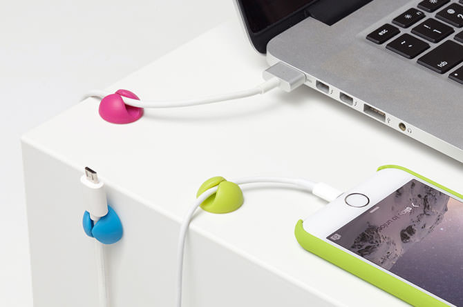 Bluelounge CableDrop Mini Cable Clips - Bright image