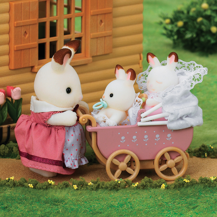 Sylvanian Families: Chocolate Rabbit Twin Babies Set