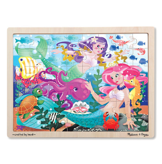 Melissa & Doug: Mermaid Fantasea Wooden Jigsaw Puzzle - 48 Pieces image