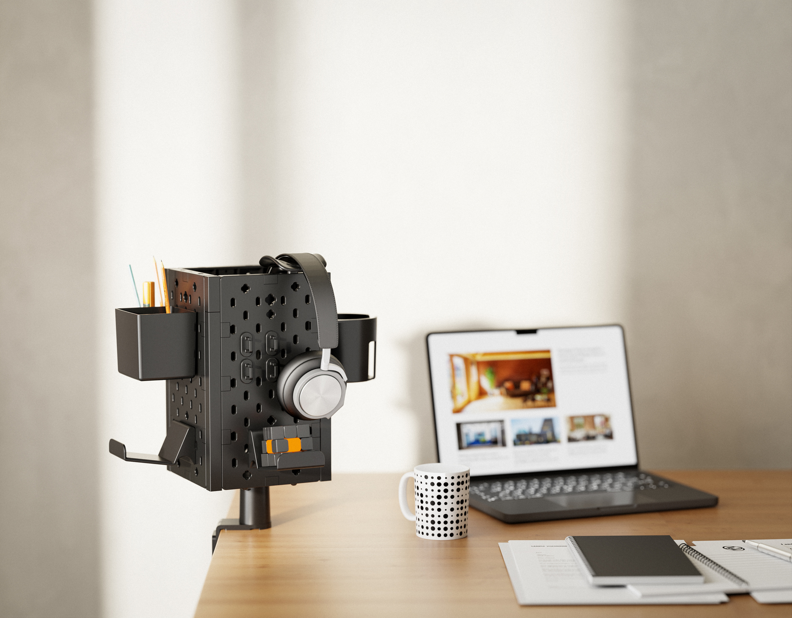 Buy Gorilla Office Rotating Peg Board Kit Black at Mighty Ape NZ