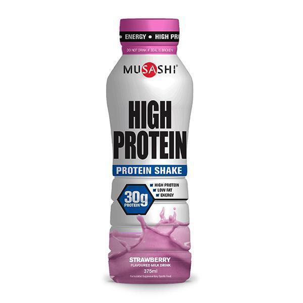 Buy Musashi Hi Protein RTD Drink Strawberry 375mL Box of 6 at