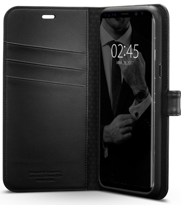 Spigen Galaxy S8 Premium Wallet Case Black image