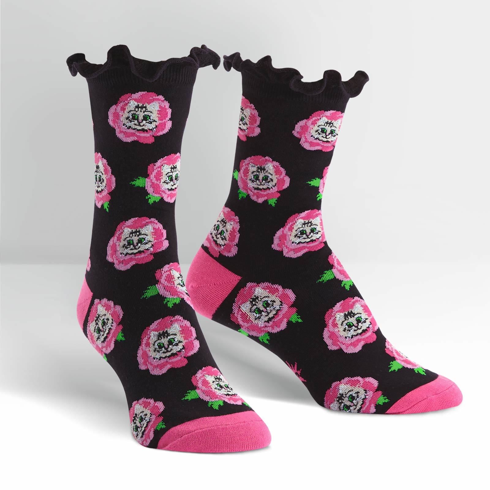 Women's - Cat Buds Crew Socks image