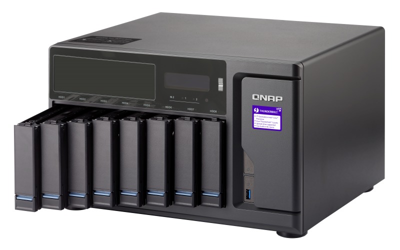 QNAP TVS-882BRT3-I5, 8BAY NAS(NO DISK),16G,I5-7500,ODD(0/1),GbE(4),M.2(2),T3(4),TWR,2YR image