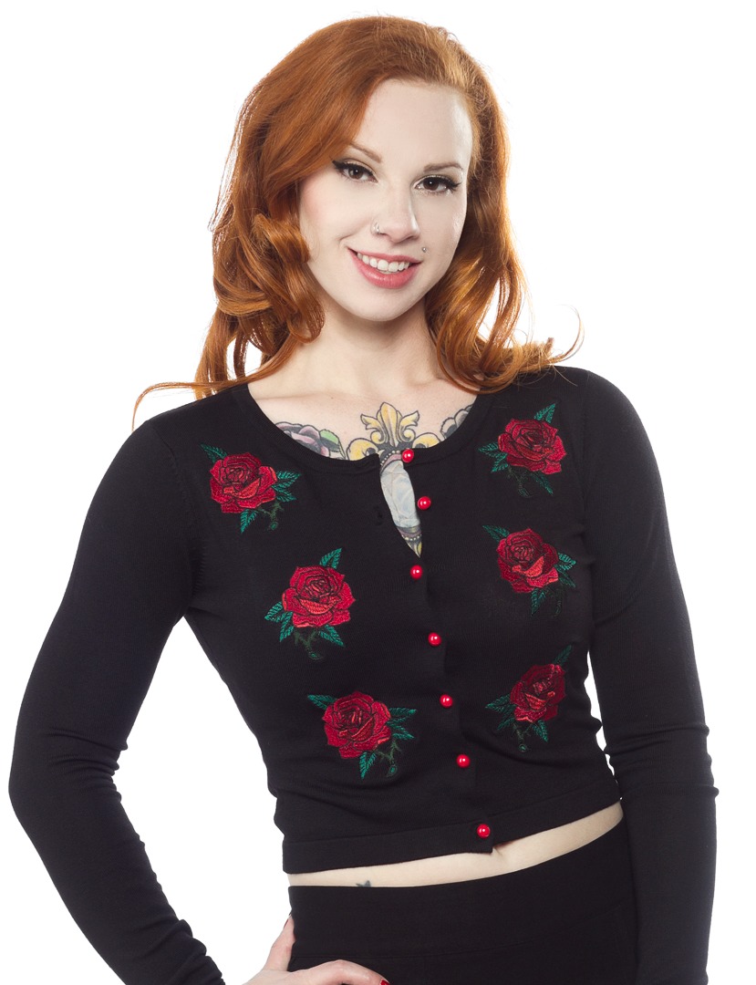 Sourpuss Rose Garden Cardigan (X-Large)