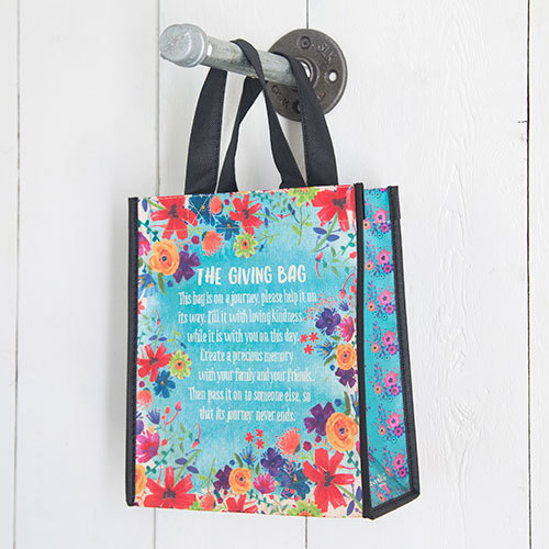 Natural Life: Gift Bag - Giving Bag Blue Floral (Medium)