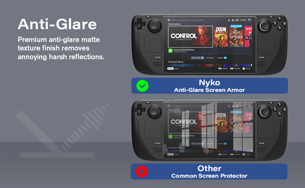 Nyko AntiGlare Screen Armor for Steam Deck at Mighty Ape NZ