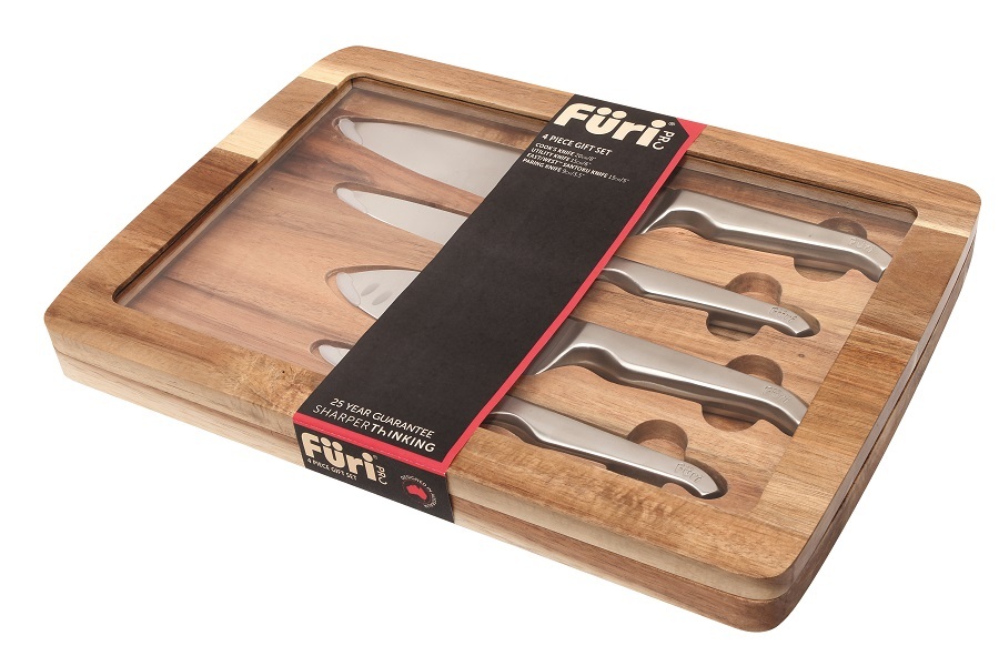 Furi Pro Acacia 4 Piece Knife Set at Mighty Ape NZ