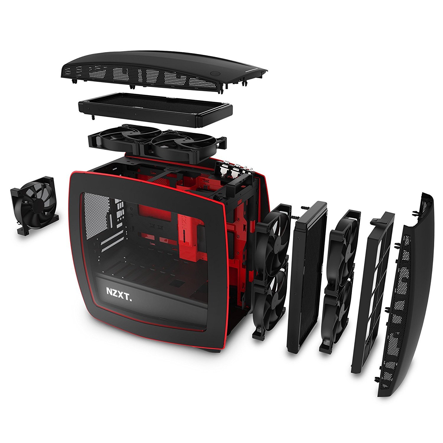 NZXT Manta Mini-ITX Case - Black/Red image