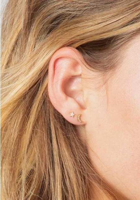 Perfect Tiny Studs - Star & Moon image